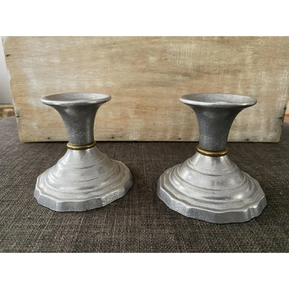 Set Of 2: Vtg Small Candlesticks Wilton Columbia PA. 3.25